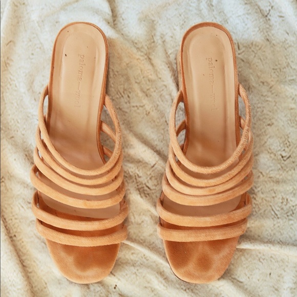 Paloma Wool Maria Sandal in a Peachy Nude Suede - Picture 3 of 3